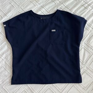 Figs Navy Arua Scrub Top XS